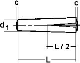 DIN 1472 — штифт конический с разрезом.