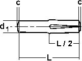 DIN 1474 — штифт рифленый с конусной насечкой.