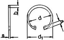 DIN 472 — кольцо стопорное, для вала, внутренее.