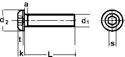 DIN 7380 — винт с полукруглой головкой и внутренним шестигранником.
