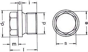 DIN 910 — резьбовая пробка с шестигранной головкой и фланцем.