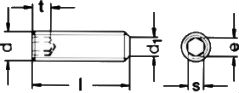 DIN 913 — винт установочный с внутренним шестигранником.