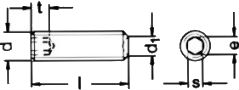 DIN 916 — винт установочный с внутренним шестигранником.