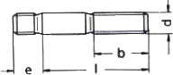 DIN 939 — шпилька с концами с резьбой.