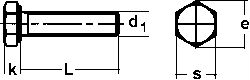 DIN 961 — болт с шестигранной головкой и полной частой резьбой.