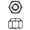 ISO 7040 — гайка шестигранная с нейлоновым кольцом.