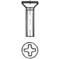 ISO 7046 — винт с полупотайной головкой с крестообразным шлицем.